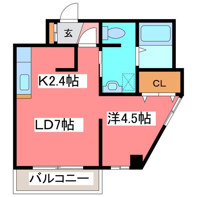 リトルズさっぽろ福住(1LDK/6階)の間取り写真