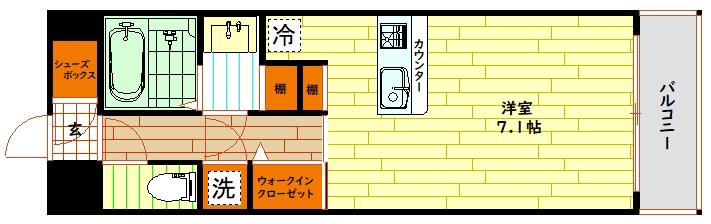 レジュールアッシュ桜宮エクシード(1K/10階)の間取り写真