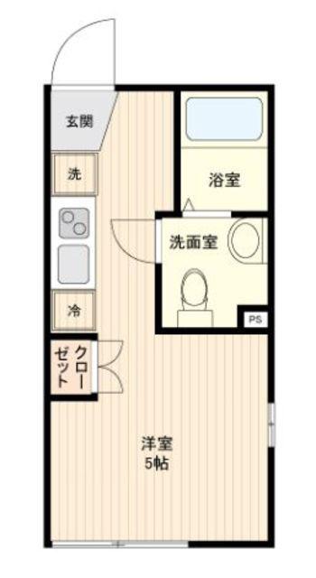 LIVEFLAT中野鷺宮(ワンルーム/2階)の間取り写真