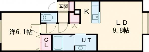 ガーデンヒルズふらの(1LDK/1階)の間取り写真