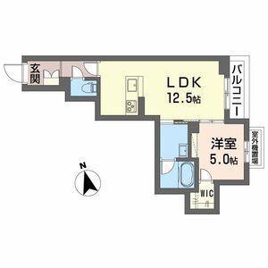 アンティーム(1LDK/2階)の間取り写真