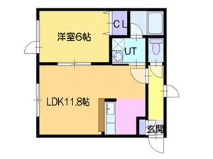 カーサフィオーレ(1LDK/1階)の間取り写真