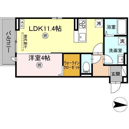 セントラルIWAMI TYPE-2(1LDK/3階)の間取り写真