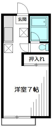 コーポサンライズ(1K/1階)の間取り写真