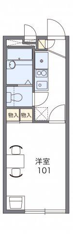 レオパレスハーモニー(1K/2階)の間取り写真