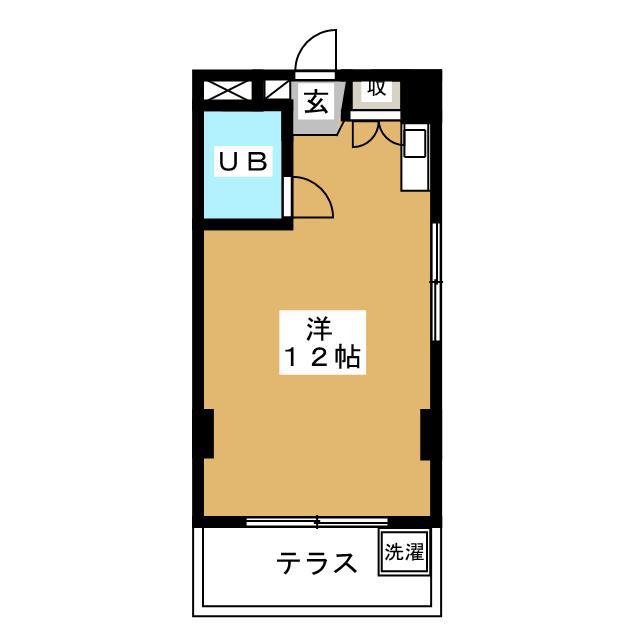 メゾンヒハラ(ワンルーム/1階)の間取り写真