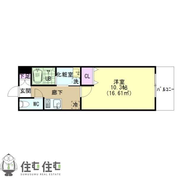 ANHELO AY(1K/2階)の間取り写真