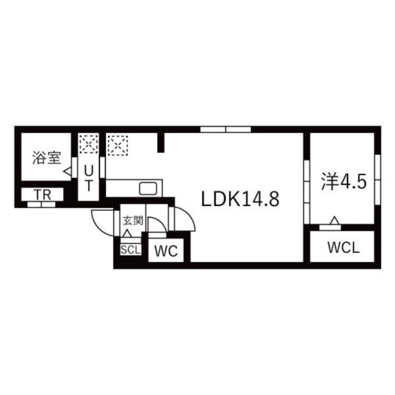 LAND TOYOHIRA(1LDK/2階)の間取り写真
