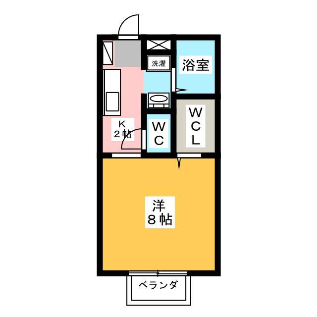 ドミール寿(1K/1階)の間取り写真