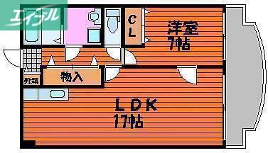 アークハイツ鹿田(1LDK/3階)の間取り写真