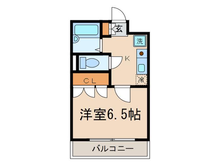 サンヒルズ石綿(1K/2階)の間取り写真