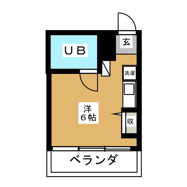 ミリオンコート学芸大学(ワンルーム/2階)の間取り写真