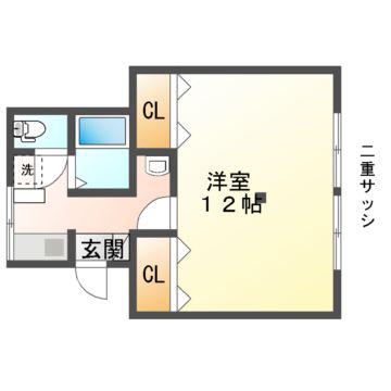 コーポアルカディア(1K/2階)の間取り写真