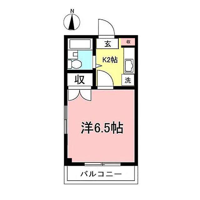 アクアバレー(1K/3階)の間取り写真