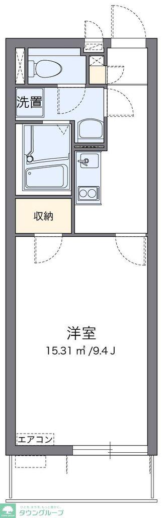 クレイノシャンティ浦和(1K/3階)の間取り写真