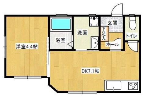 PHOENIX大橋南(1LDK/3階)の間取り写真