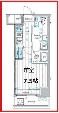 マキシヴアライブ堀切菖蒲園(1K/2階)の間取り写真