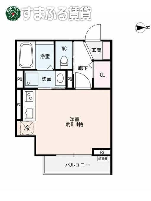 アーバン・ベース(ワンルーム/3階)の間取り写真