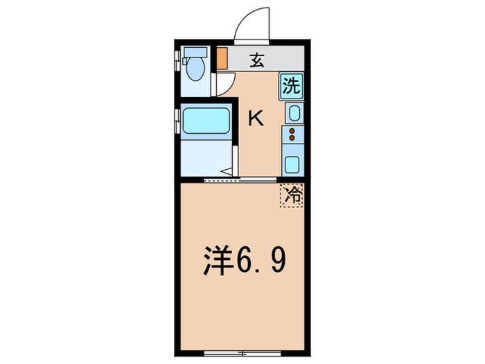 ABILIO(1K/2階)の間取り写真