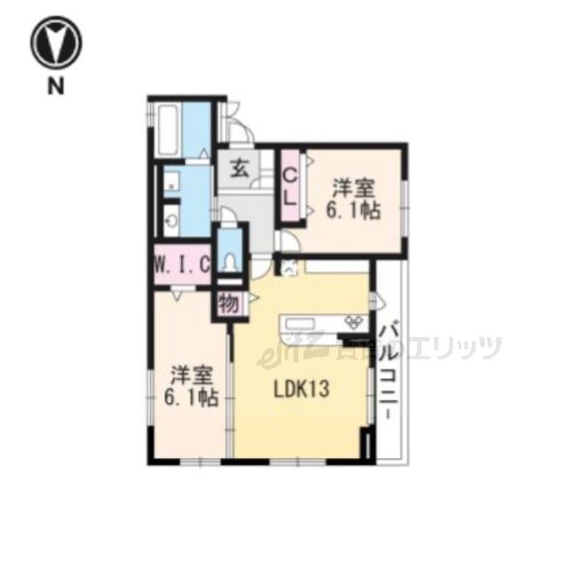 メゾン武&輝(2LDK/2階)の間取り写真