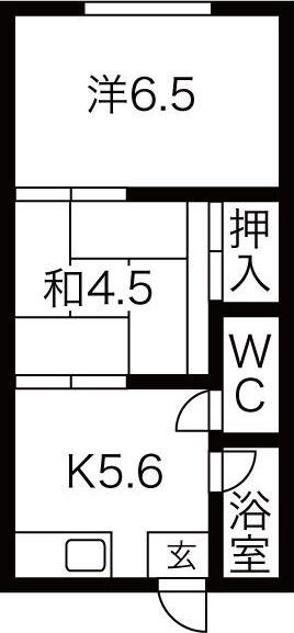 コーポ豊和(2K/2階)の間取り写真