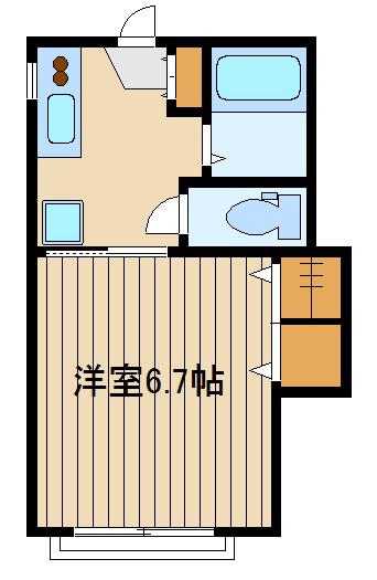 コーポアラジン 西台(1K/2階)の間取り写真
