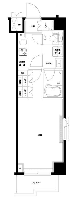 ルーブル大島参番館(1K/8階)の間取り写真