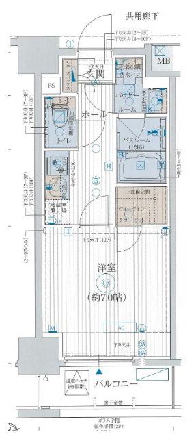 エステムプラザ池袋立教通(1K/8階)の間取り写真