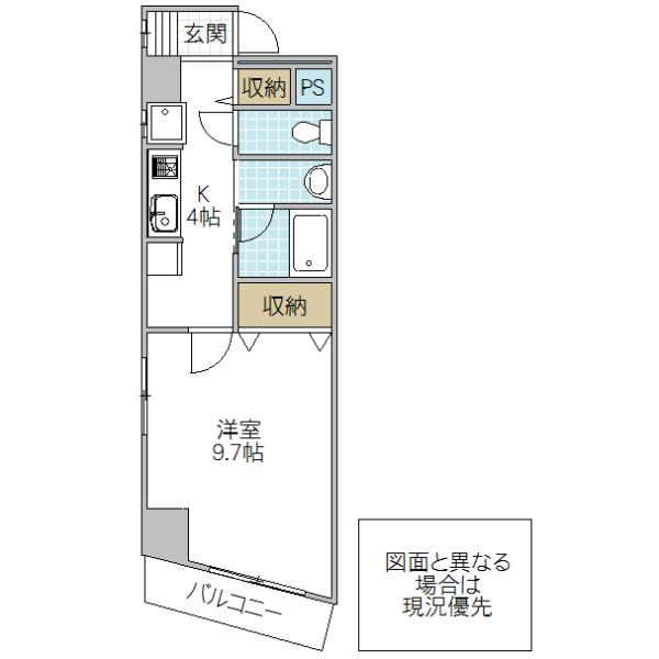 クランメール・宮町(1K/2階)の間取り写真