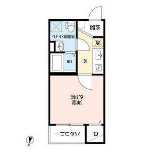 CLOVER(1K/1階)の間取り写真