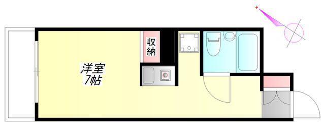 メゾンマークワン(ワンルーム/3階)の間取り写真