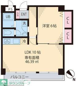 ハイツスモルカ(1LDK/2階)の間取り写真