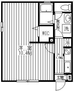 ボラール中野(1K/1階)の間取り写真