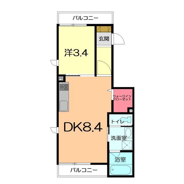 セレニテ大宮宮原(1DK/1階)の間取り写真