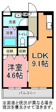 ドリーミオ大塚 A棟(1LDK/1階)の間取り写真