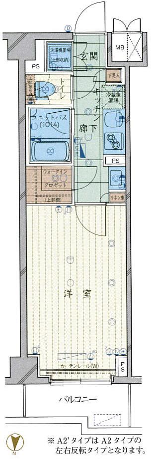 ルーブル亀戸天神前(1K/3階)の間取り写真