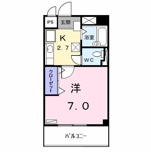 サニーコート月島(1K/1階)の間取り写真