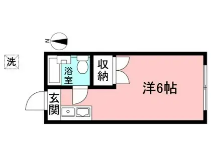 日宝2号館(ワンルーム/2階)の間取り写真