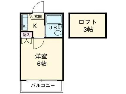 リバティー荒子(1K/2階)の間取り写真