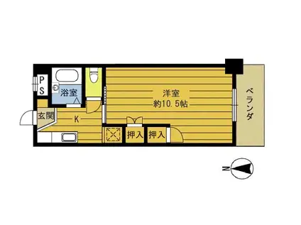 ニュー藤(1K/7階)の間取り写真
