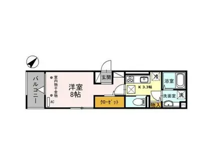 オペラハウス和田町(1K/3階)の間取り写真