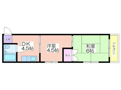 プレアール住之江公園IV(2DK/3階)の間取り写真