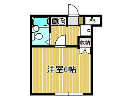 スカイコート武蔵小杉第5(1K/2階)の間取り写真