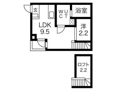 REX新栄(1SLDK/2階)の間取り写真