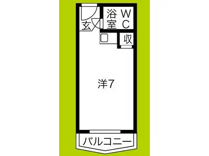 タウンハウス大阪西(ワンルーム/3階)の間取り写真