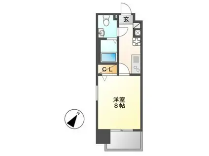 プレサンスMIU新栄(1K/4階)の間取り写真
