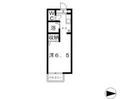 ブルーベリー浅野(1K/2階)の間取り写真