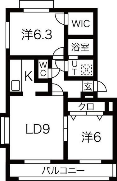 アルヴェアーレ大塚II(2LDK/2階)の間取り写真