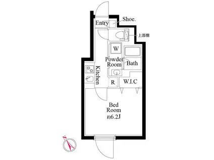 パセオ神宮前II(1DK/1階)の間取り写真