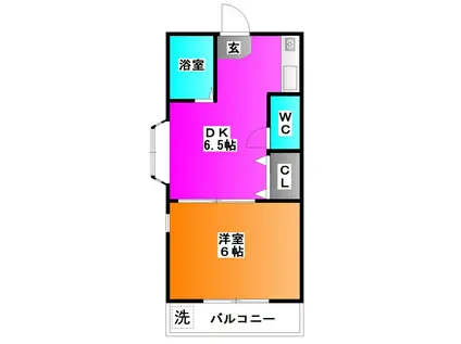 パレス芝公園(1DK/3階)の間取り写真